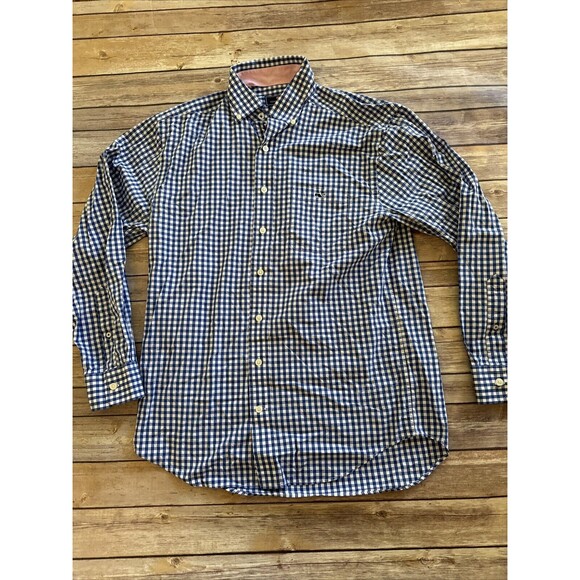 Vineyard Vines Tucker Shirt Mens M Classic Fit Blue Plaid Button Up Whale - Picture 1 of 5